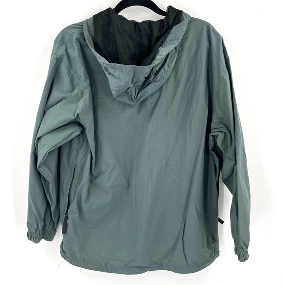NIKE Vintage Windbreaker Women S Green Pullover Jacket Hooded Half Zip Pockets - Picture 11 of 11
